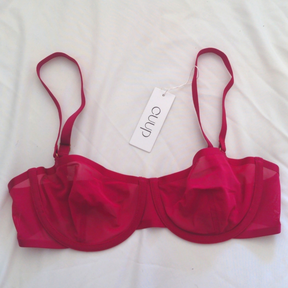 Cuup balconette mesh bra mulberry 34c